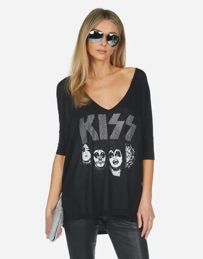 Eva X Kiss Black Women039s Lauren Moshi Short Sleeve