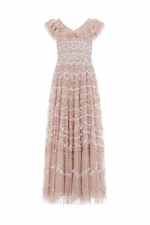 Everthine Ankle Gown Beige Women Needle and Thread Dresses