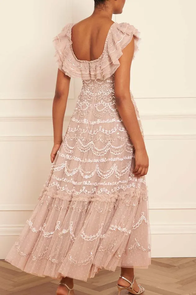 Everthine Ankle Gown Beige Women Needle and Thread Dresses