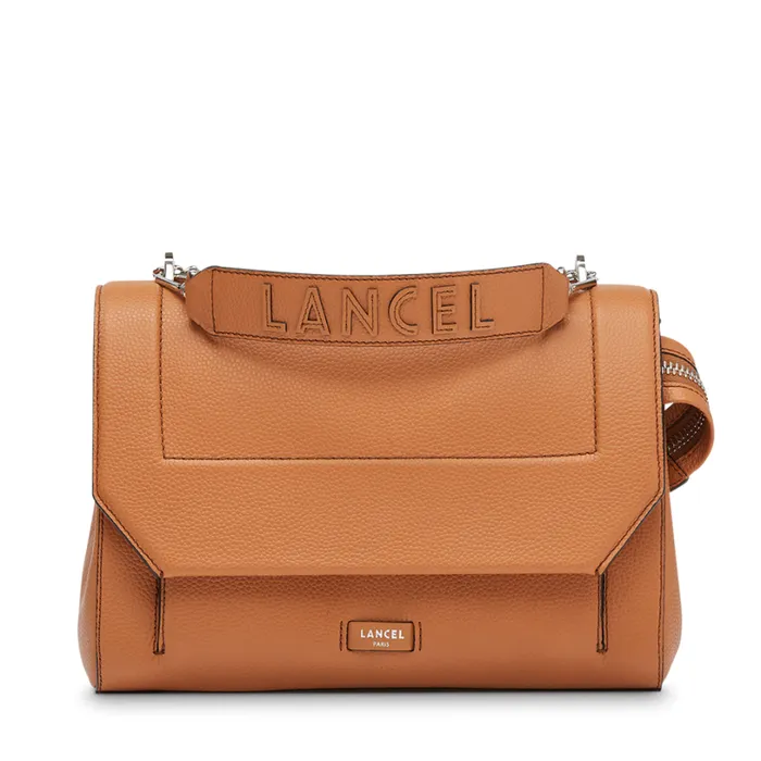 Flap Bag With Handle Camel Women Lancel Shoulder Bags
