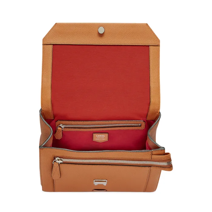 Flap Bag With Handle Camel Women Lancel Shoulder Bags