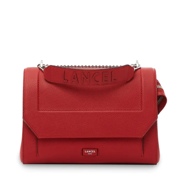 Flap Bag With Handle Red Lancel Women Lancel Shoulder Bags