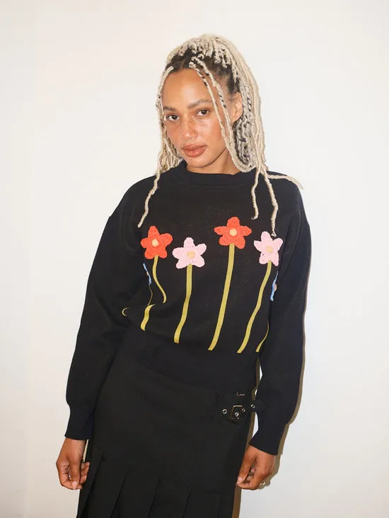 Fleur Sweater Blk Women Tops Lisa Says Gah