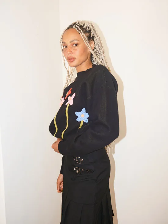 Fleur Sweater Blk Women Tops Lisa Says Gah