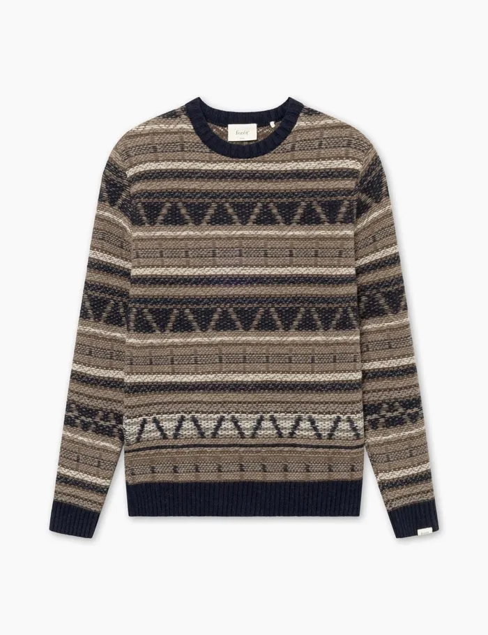 Fort Knitwear CONE JACQUARD KNIT Navy 8211 Men