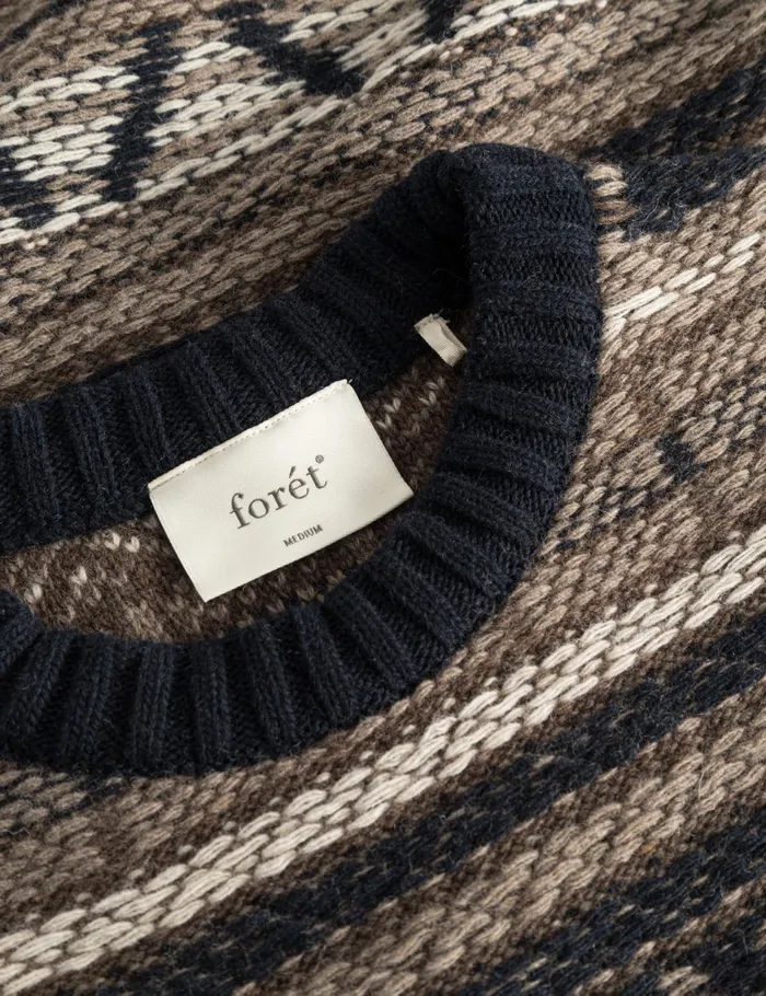 Fort Knitwear CONE JACQUARD KNIT Navy 8211 Men
