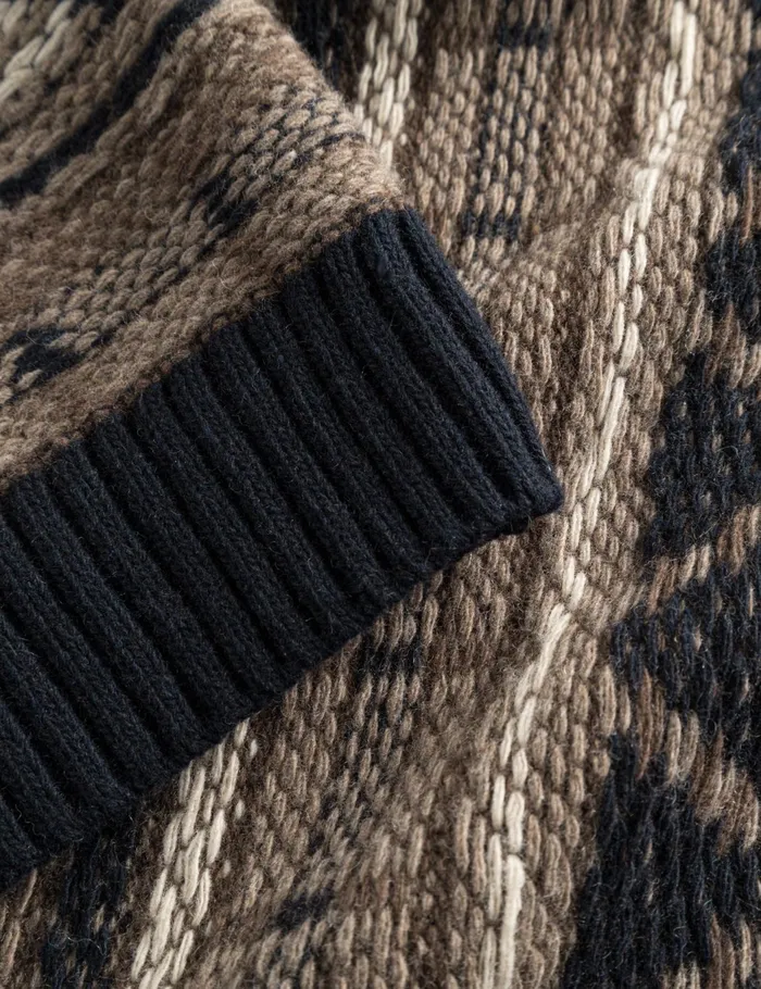 Fort Knitwear CONE JACQUARD KNIT Navy 8211 Men