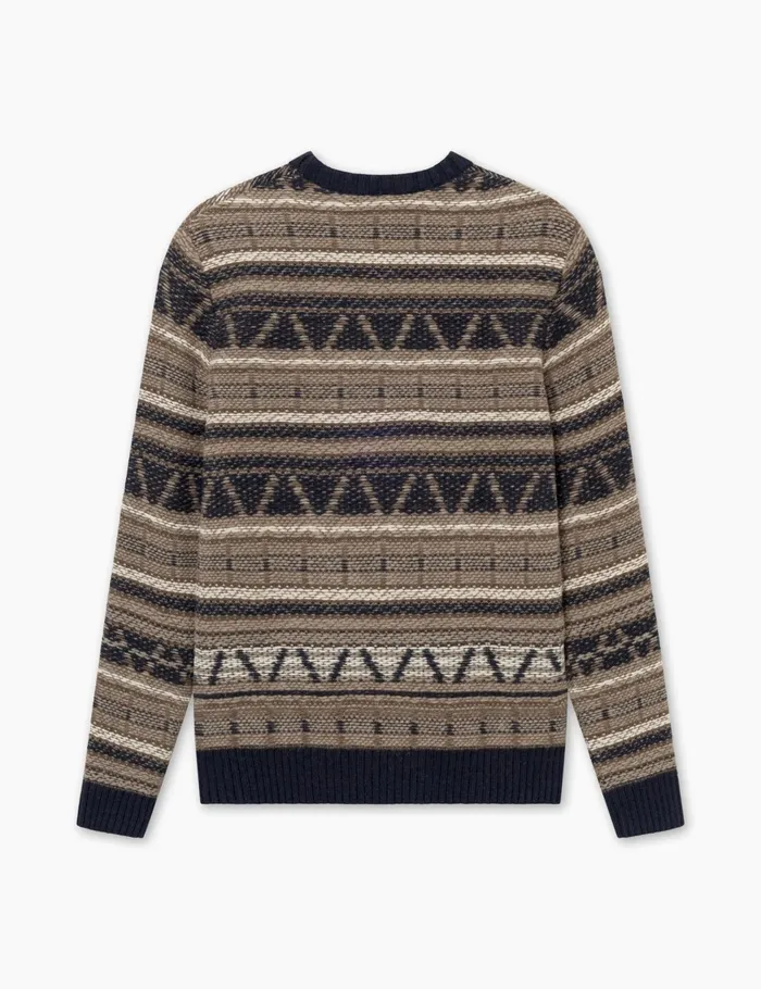 Fort Knitwear CONE JACQUARD KNIT Navy 8211 Men
