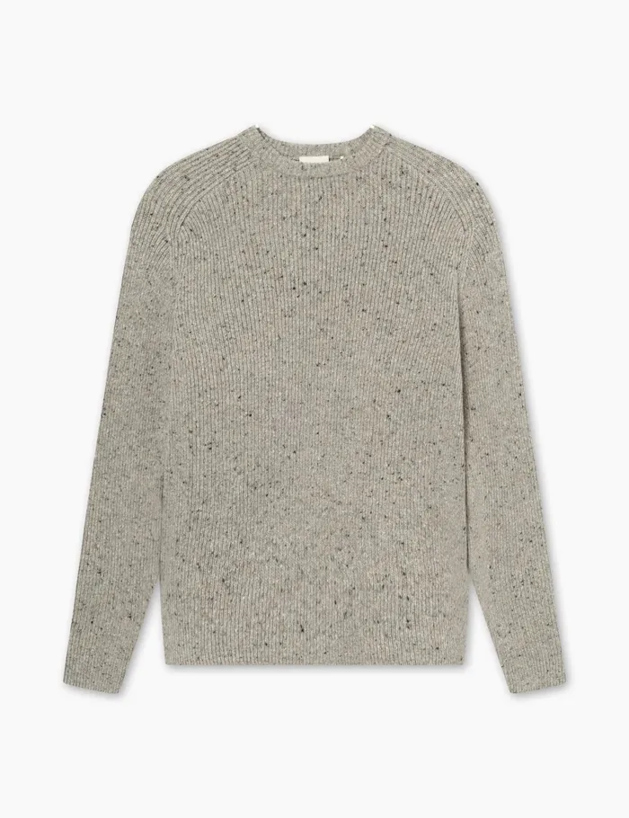 Fort Knitwear CONE RIB KNIT Light Grey Melang 8211 Men
