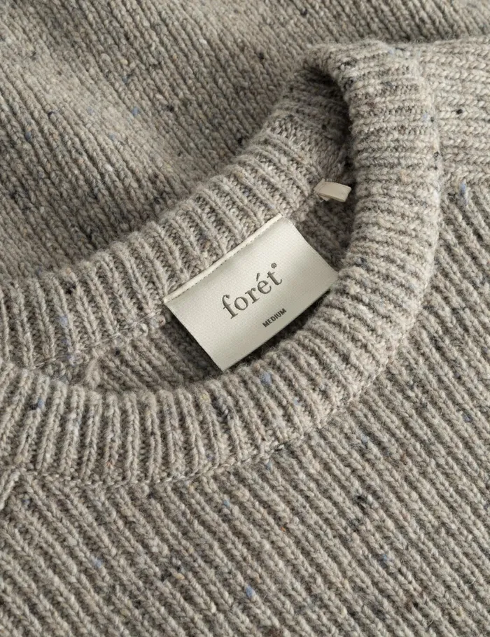 Fort Knitwear CONE RIB KNIT Light Grey Melang 8211 Men
