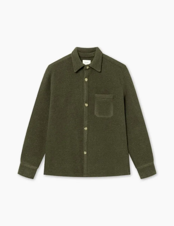 Fort Overshirts IVY WOOL OVERSHIRT Dark Moss 8211 Men
