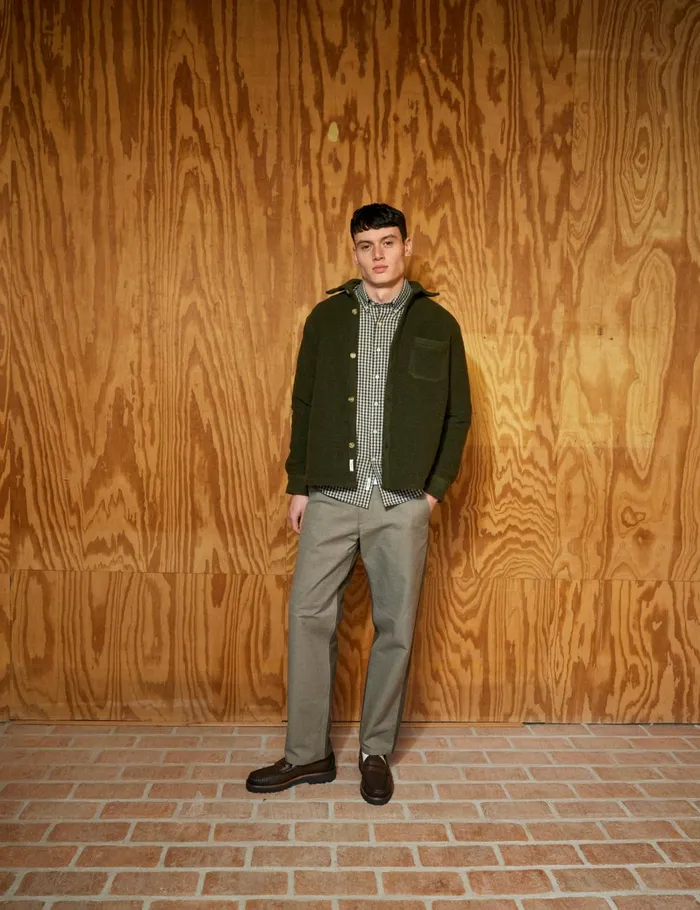 Fort Overshirts IVY WOOL OVERSHIRT Dark Moss 8211 Men