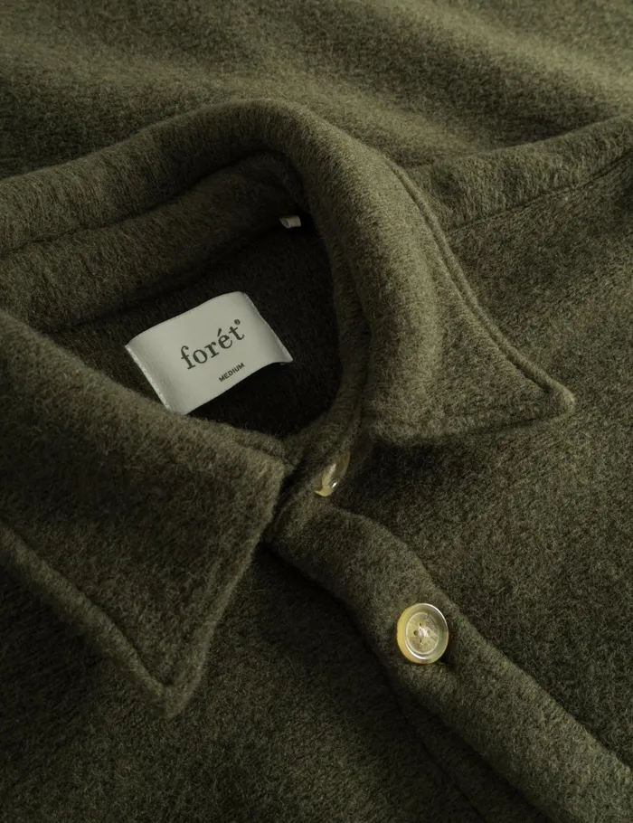 Fort Overshirts IVY WOOL OVERSHIRT Dark Moss 8211 Men