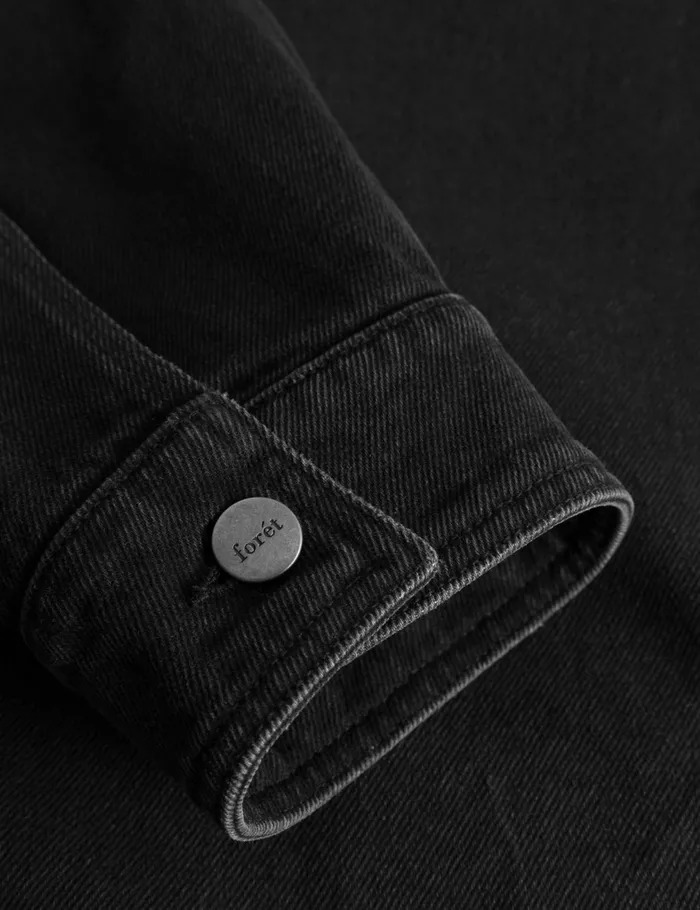 Fort Overshirts ROWAN OVERSHIRT Washed Black Denim 8211 Men
