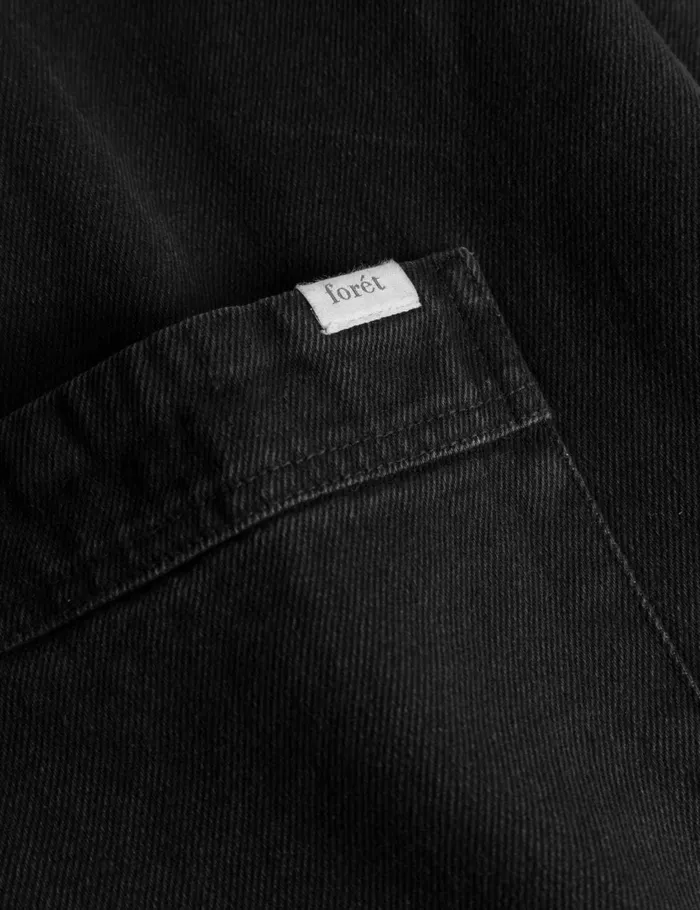 Fort Overshirts ROWAN OVERSHIRT Washed Black Denim 8211 Men