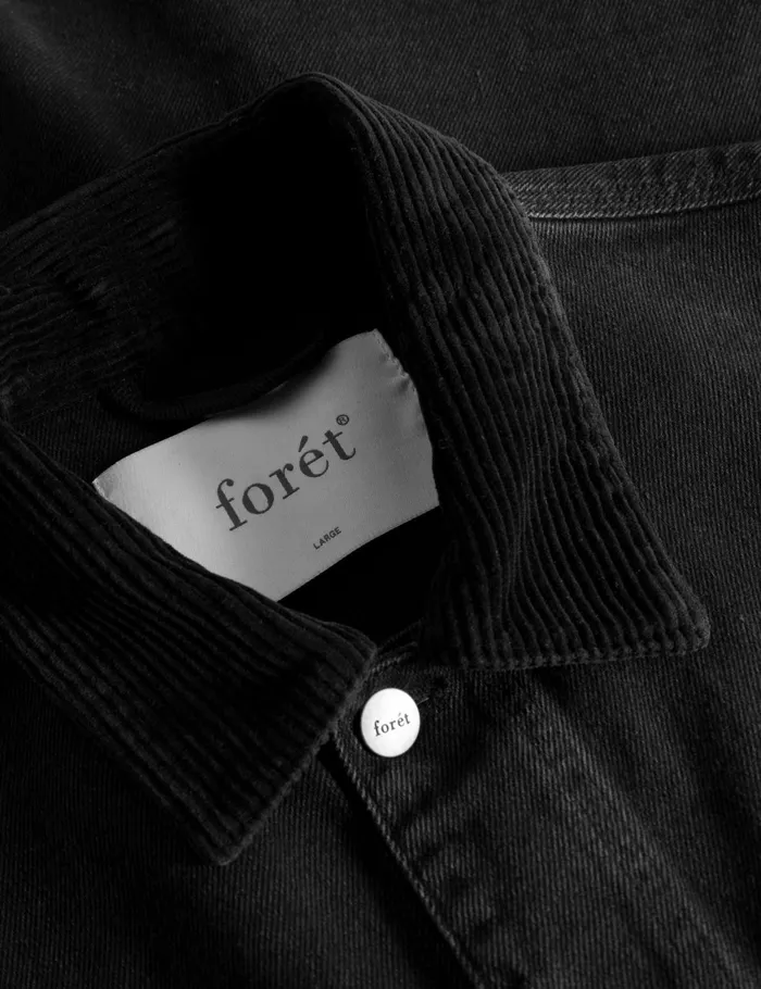 Fort Overshirts ROWAN OVERSHIRT Washed Black Denim 8211 Men
