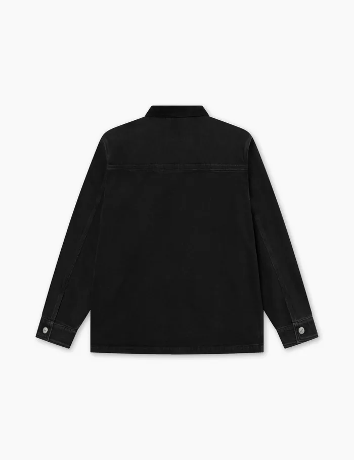 Fort Overshirts ROWAN OVERSHIRT Washed Black Denim 8211 Men