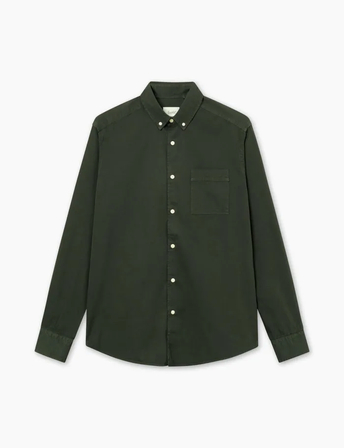 Fort Shirts CAMP LIGHT TWILL SHIRT Dark Moss 8211 Men