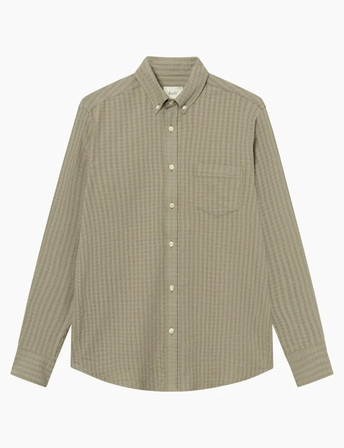 Fort Shirts DAWN JACQUARD SHIRT Dusty Olive 8211 Men