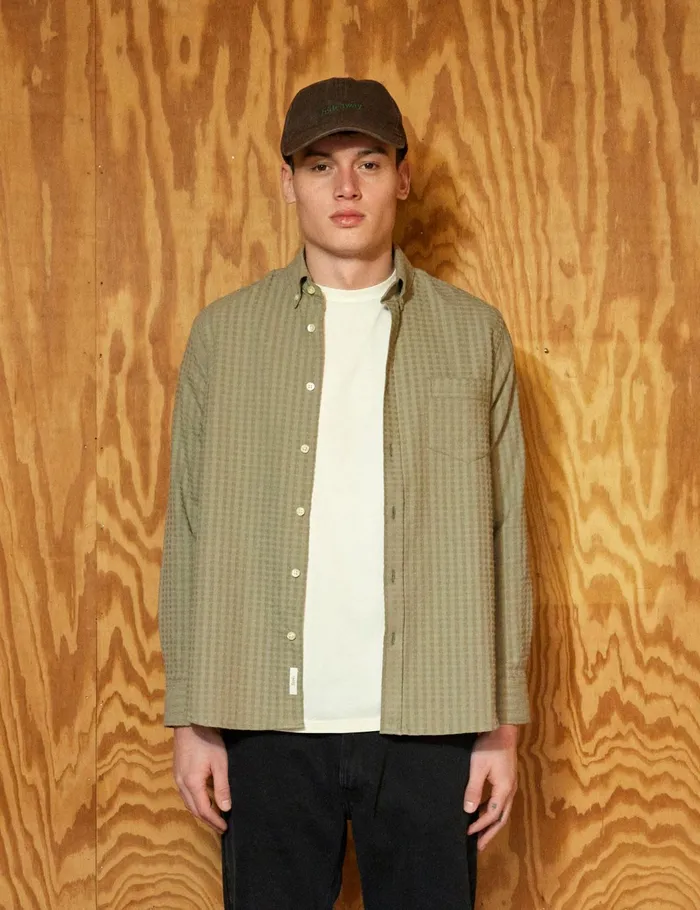 Fort Shirts DAWN JACQUARD SHIRT Dusty Olive 8211 Men Fort Shirts DAWN JACQUARD SHIRT Dusty Olive 8211 Men