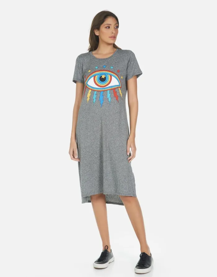 Genesis Rainbow Lightning Eye Heather Grey Women039s Lauren Moshi Dresses