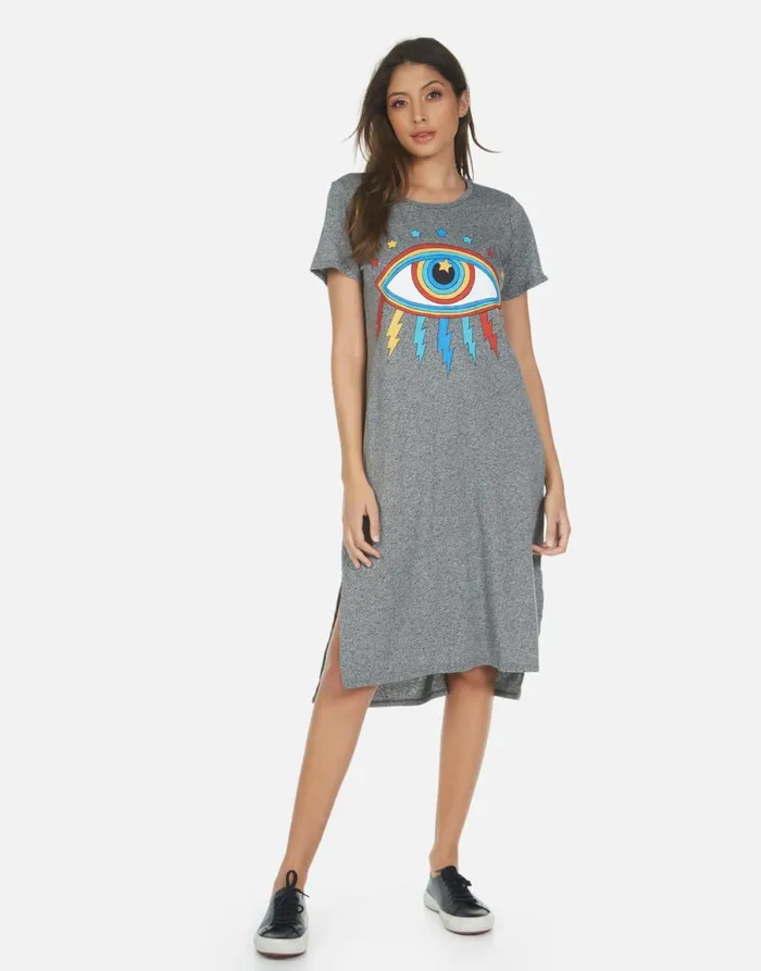 Genesis Rainbow Lightning Eye Heather Grey Women039s Lauren Moshi Dresses
