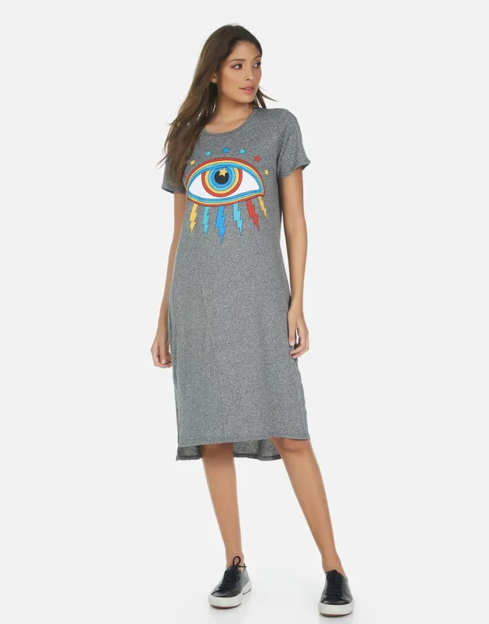 Genesis Rainbow Lightning Eye Heather Grey Women039s Lauren Moshi Dresses