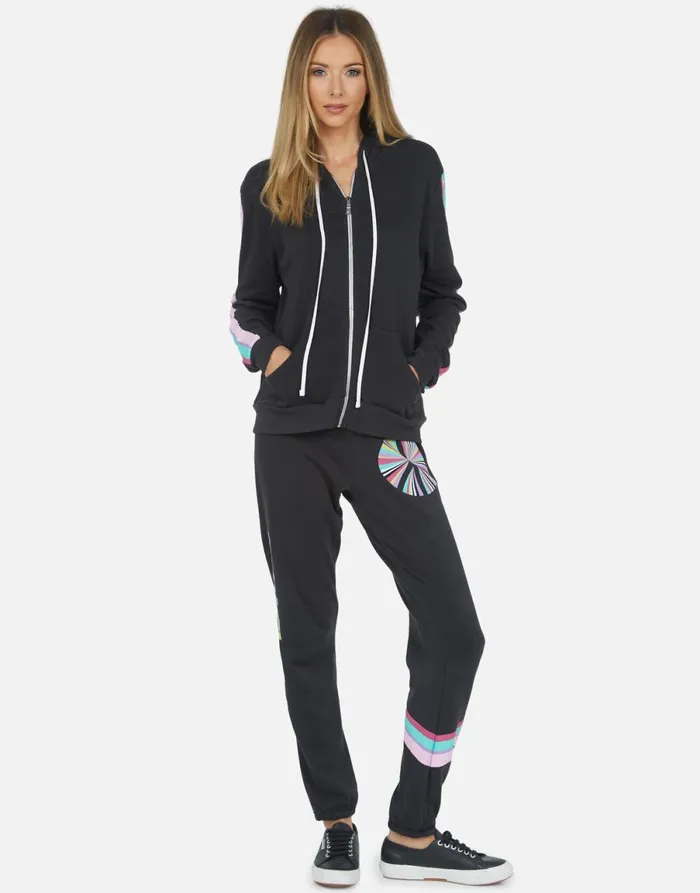 Gia Rainbow Ray Peace Onyx Women039s Lauren Moshi Long Sweatpants