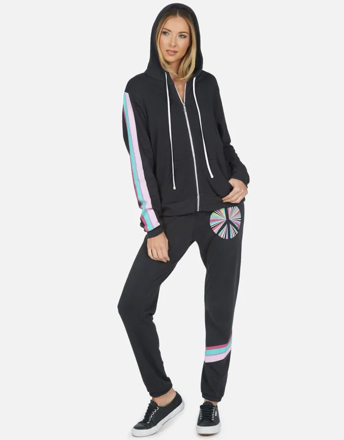 Gia Rainbow Ray Peace Onyx Women039s Lauren Moshi Long Sweatpants