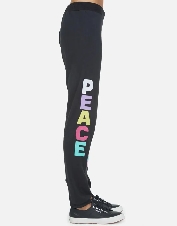 Gia Rainbow Ray Peace Onyx Women039s Lauren Moshi Long Sweatpants