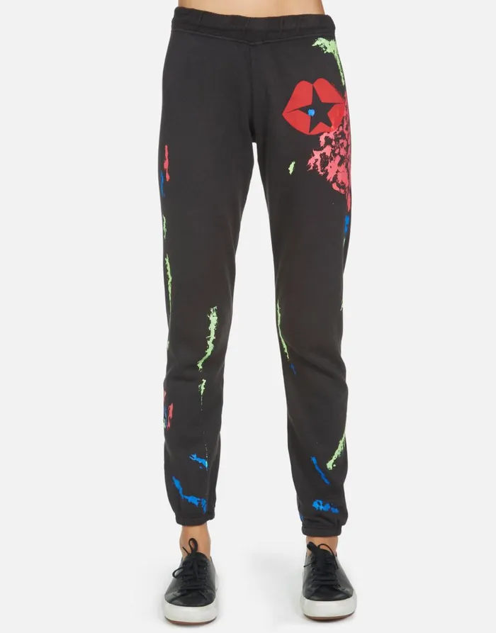 Gia Star Kiss Onyxpaint Smudge Women039s Lauren Moshi Long Sweatpants