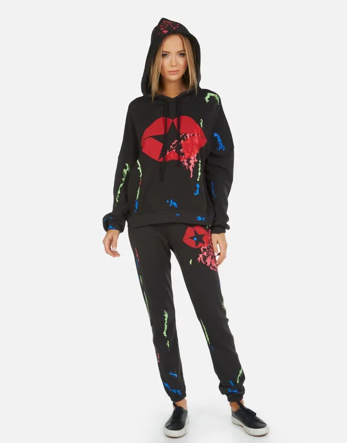 Gia Star Kiss Onyxpaint Smudge Women039s Lauren Moshi Long Sweatpants