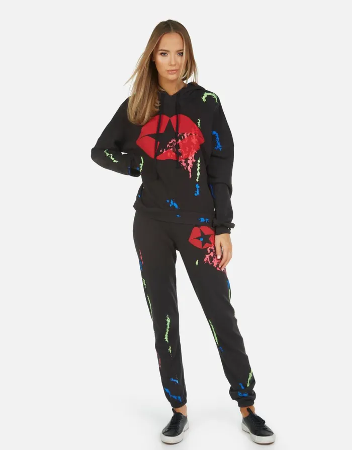 Gia Star Kiss Onyxpaint Smudge Women039s Lauren Moshi Long Sweatpants