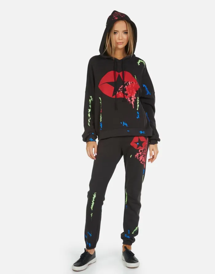 Gia Star Kiss Onyxpaint Smudge Women039s Lauren Moshi Long Sweatpants