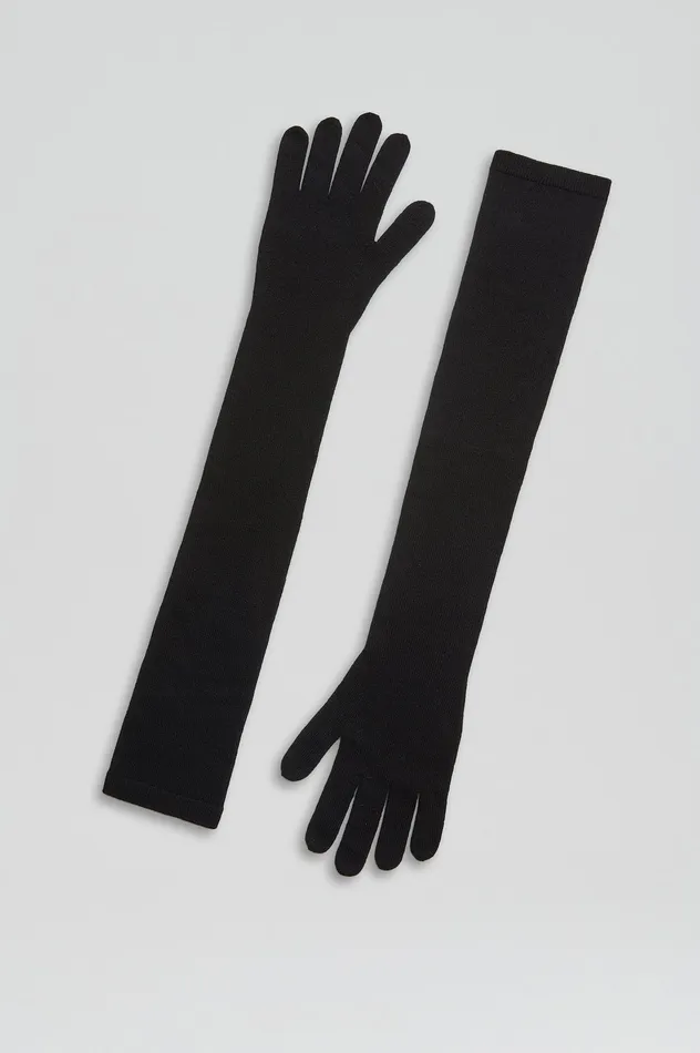 Gloves Women CASHMERE GLOVES BLACK Scanlan Theodore
