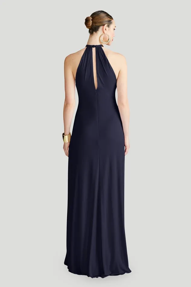 Gowns Women Halston Oriana Gown In Matte Jersey Navy