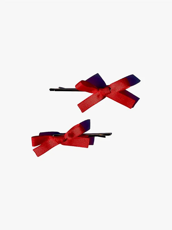 Hair Accessories Women Mini Bow Bobby Pins Red Lisa Says Gah