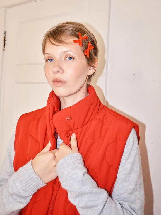 Hair Accessories Women Mini Bow Bobby Pins Red Lisa Says Gah