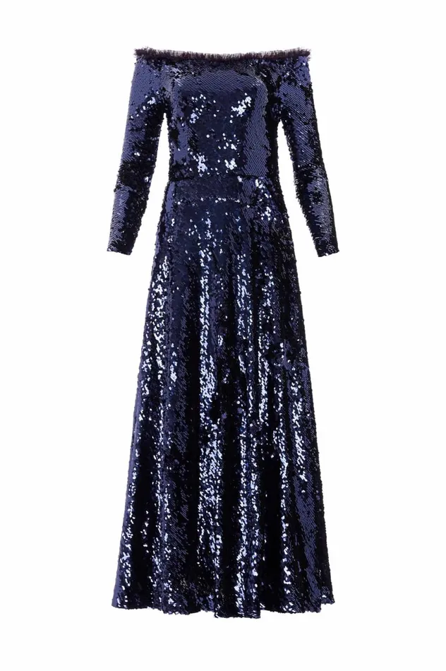 Hallie Ankle Gown Blue Women Needle and Thread Dresses
