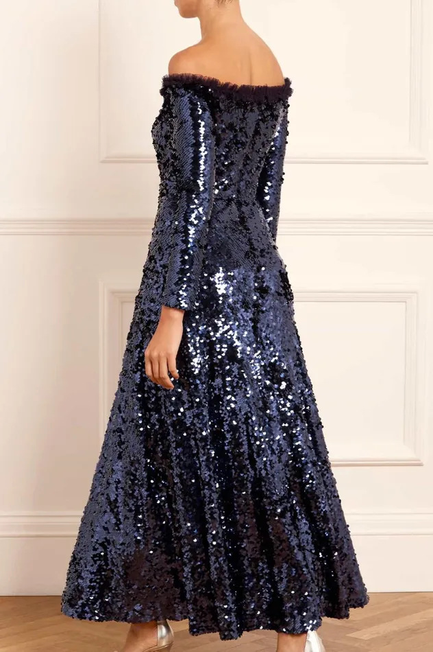 Hallie Ankle Gown Blue Women Needle and Thread Dresses