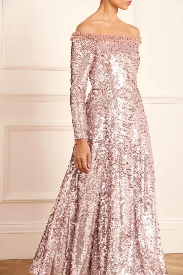 Hallie Ankle Gown Pink Women Needle and Thread Dresses