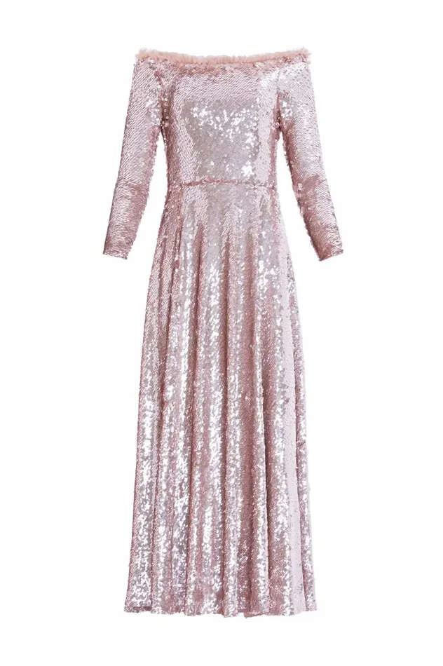 Hallie Ankle Gown Pink Women Needle and Thread Dresses
