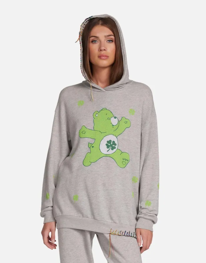Harmony Good Luck Bear Heather Grey Women039s Lauren Moshi Hoodies