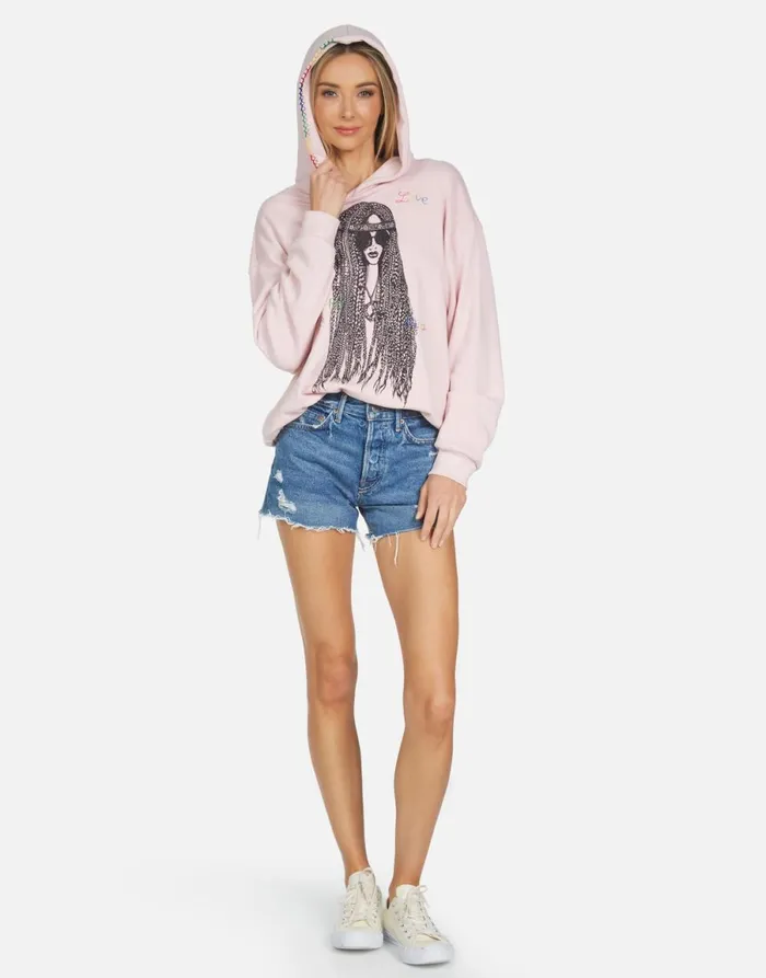 Harmony Hippie Girl Pink Nectar Women039s Lauren Moshi Hoodies