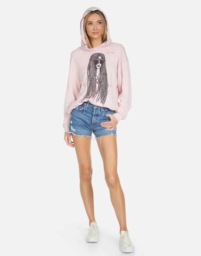 Harmony Hippie Girl Pink Nectar Women039s Lauren Moshi Hoodies