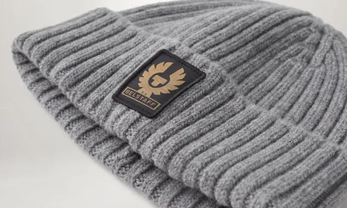 Hats MenWomen Belstaff Watch Beanie Hat Pale Grey Melange Hats MenWomen Belstaff Watch Beanie Hat Pale Grey Melange