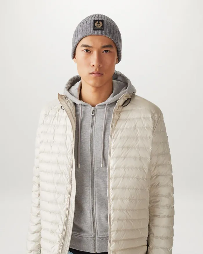 Hats MenWomen Belstaff Watch Beanie Hat Pale Grey Melange Hats MenWomen Belstaff Watch Beanie Hat Pale Grey Melange