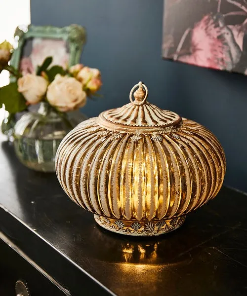 Home Accessories Joebrowns Homeware Vietnamese Luminous LED Lantern Gold