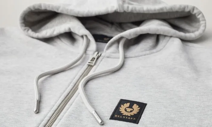 Hoodies and Sweatshirts Men Belstaff Belstaff Full Zip Hoodie Old Silver Heather Hoodies and Sweatshirts Men Belstaff Belstaff Full Zip Hoodie Old Silver Heather