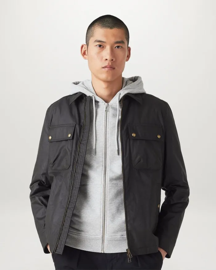 Hoodies and Sweatshirts Men Belstaff Belstaff Full Zip Hoodie Old Silver Heather Hoodies and Sweatshirts Men Belstaff Belstaff Full Zip Hoodie Old Silver Heather